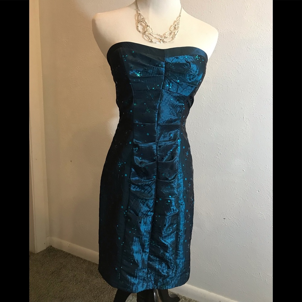 Zum Zum by Niki Livas Teal Cocktail Dress, size 3